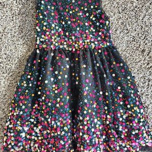 Girls Dazzling Rainbow Sequin Party Dress